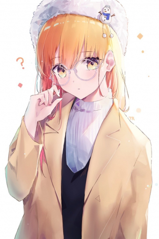 Download 240x320 Wallpaper Winter, Anime Girl, Glasses, Original, Old  Mobile, Cell Phone, Smartphone, 240x320 Hd Image, Background, 29978