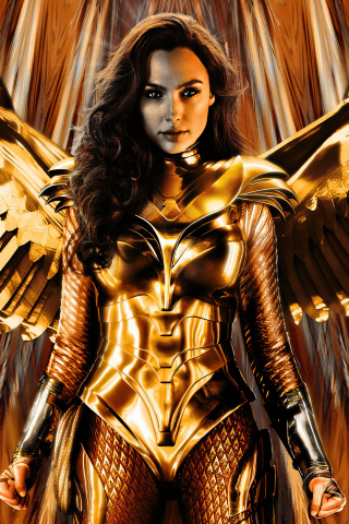 320x480 wallpaper 2020 movie, Wonder Woman 1984, movie, golden suit