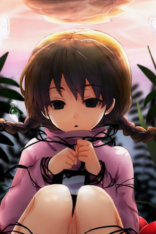 320x480 wallpaper Cute anime girl, outdoor, Yume Nikki