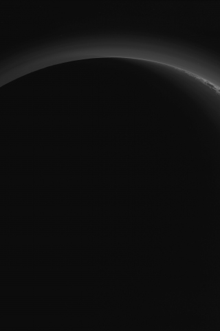320x480 wallpaper Pluto, dark, space, planet, 8k