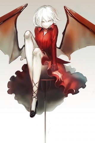 320x480 wallpaper Remilia Scarlet, Touhou, dragon, anime girl