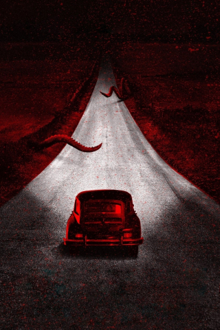 320x480 wallpaper HBO's Lovecraft, road, ride, dark