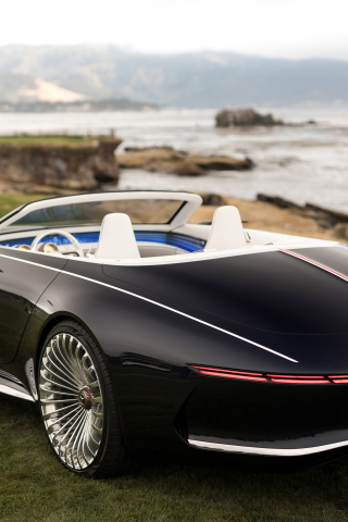 320x480 wallpaper Vision Mercedes-Maybach 6 Cabriolet, 2017, luxury car, rear view