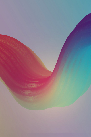 320x480 wallpaper Colorful curves, abstract, 4k