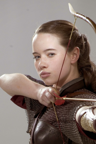 320x480 wallpaper Anna Popplewell, Susan Pevensie, The Chronicles of Narnia, archer, movie, 5k