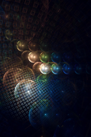 320x480 wallpaper Abstract balls, circles, squares