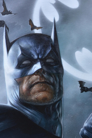 320x480 wallpaper Batman, superhero, face