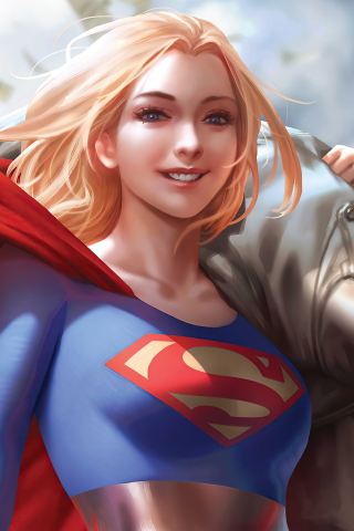 320x480 wallpaper Gorgeous supergirl, dc hero, art