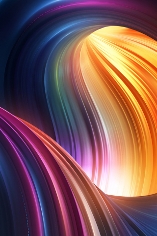 320x480 wallpaper Colorful, curves, abstract, stock, digital art