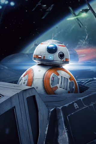 320x480 wallpaper R2-D2, robot, 201 movie, star wars: the last jedi, 5k