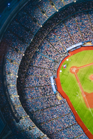 320x480 wallpaper Baseball Stadium, aerial view, sports