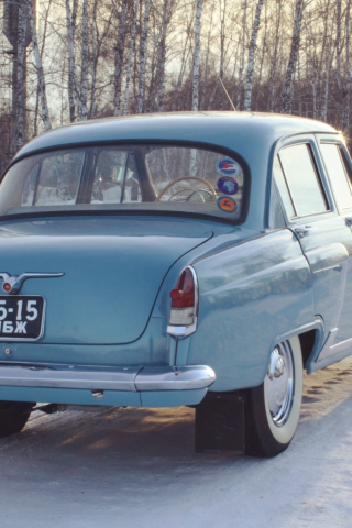 320x480 wallpaper Vintage, Classic Russian car, Volga