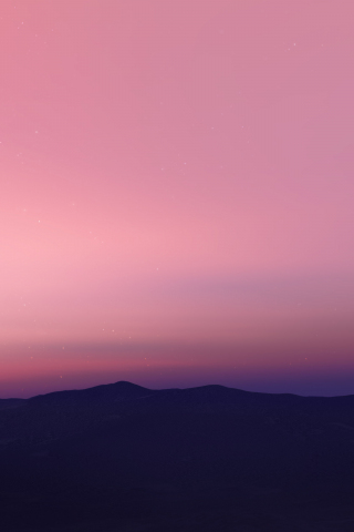 320x480 wallpaper Android Oreo, pink skyline, sunset, Android Stock