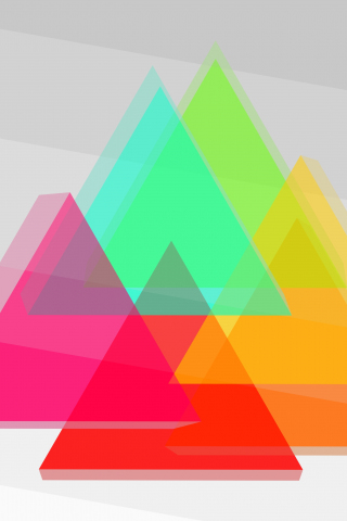 320x480 wallpaper Triangles, minimal, abstract