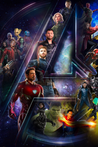 320x480 wallpaper Avengers: infinty war, poster, 2018