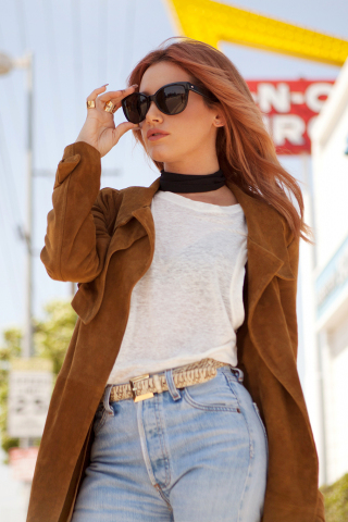 320x480 wallpaper Actress, Ashley Tisdale, sunglasses