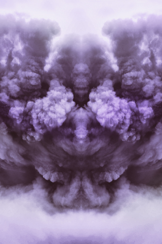 320x480 wallpaper Abstract, purple, clouds, 4k