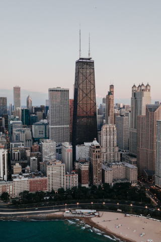 320x480 wallpaper Chicago, city, skyscrapers, buildings, 4k