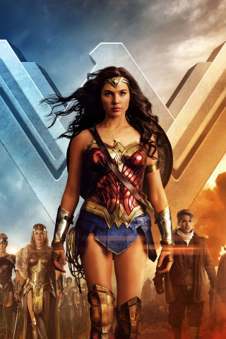 320x480 wallpaper Wonder Woman by Gal Gadot, 2017 movie, 5k