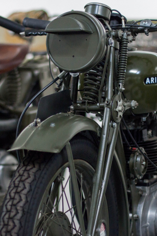 320x480 wallpaper Vintage, retro, classic motorcycle, 4k