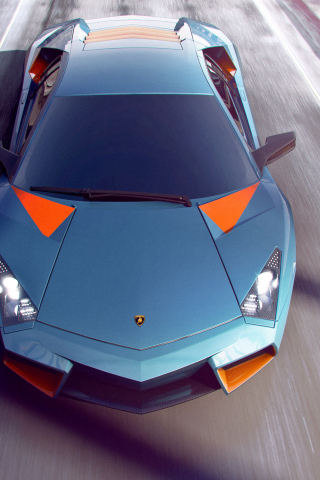320x480 wallpaper Lamborghini, sports car, cgi, digital art