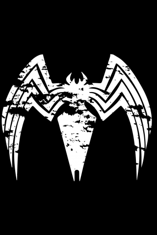 320x480 wallpaper Venom, logo, minimal, 5k