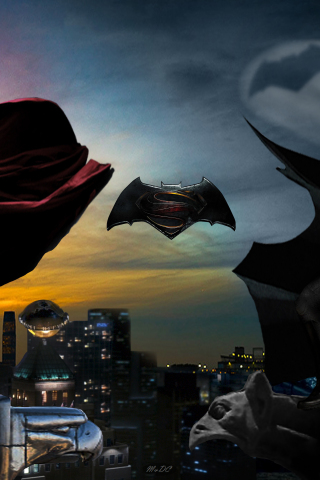 320x480 wallpaper Batman vs superman, 5k, fan made, art