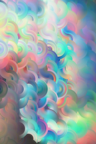 320x480 wallpaper Colorful, wavy patterns, abstract