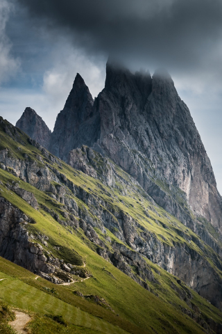 320x480 wallpaper Mountains, Dolomites, landscape, nature