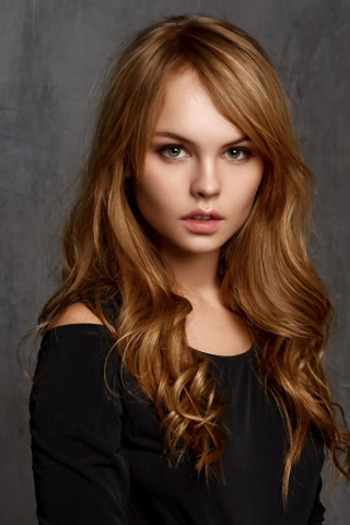 320x480 wallpaper Anastasiya scheglova, long hair, red head, girl model