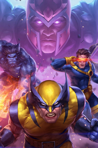 320x480 wallpaper X-Men team, superhero, wolverine