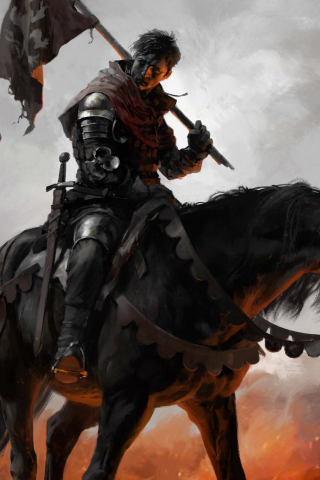320x480 wallpaper Kingdom Come: Deliverance, 2017 game, horse