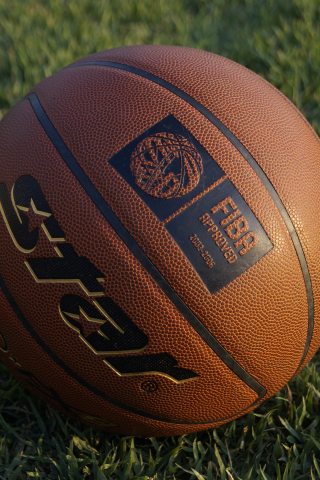 320x480 wallpaper Basketball ball, sports, grass