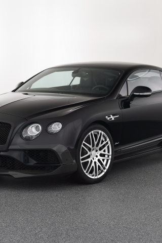 320x480 wallpaper Black Bentley Continental GT, luxury car