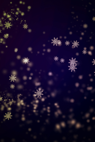 320x480 wallpaper Snowflakes,  shiny, digital art, abstract