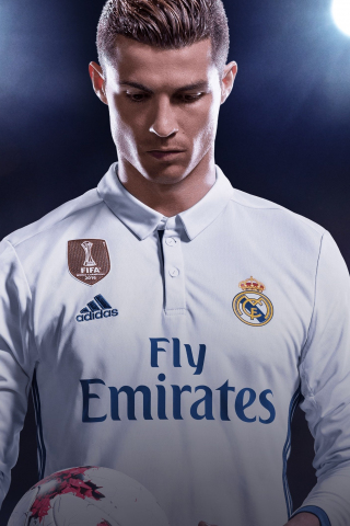 320x480 wallpaper Cristiano Ronaldo, FIFA 18, video game