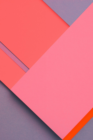 320x480 wallpaper Pink geometry, abstract, material design