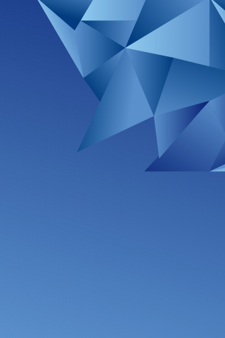 320x480 wallpaper Blue abstract, triangles