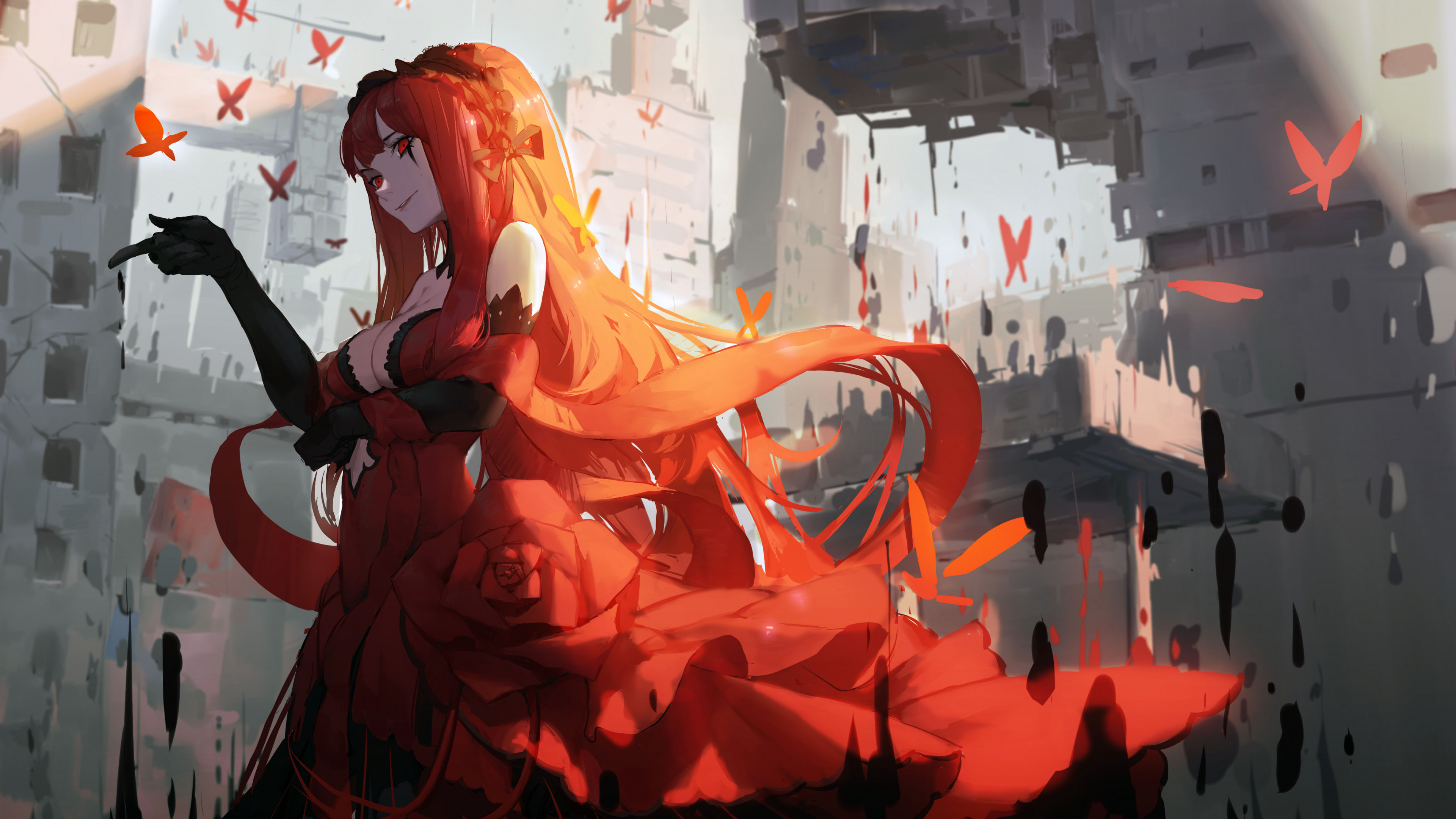 Anime Girl Wallpaper Red Hair gambar ke 10