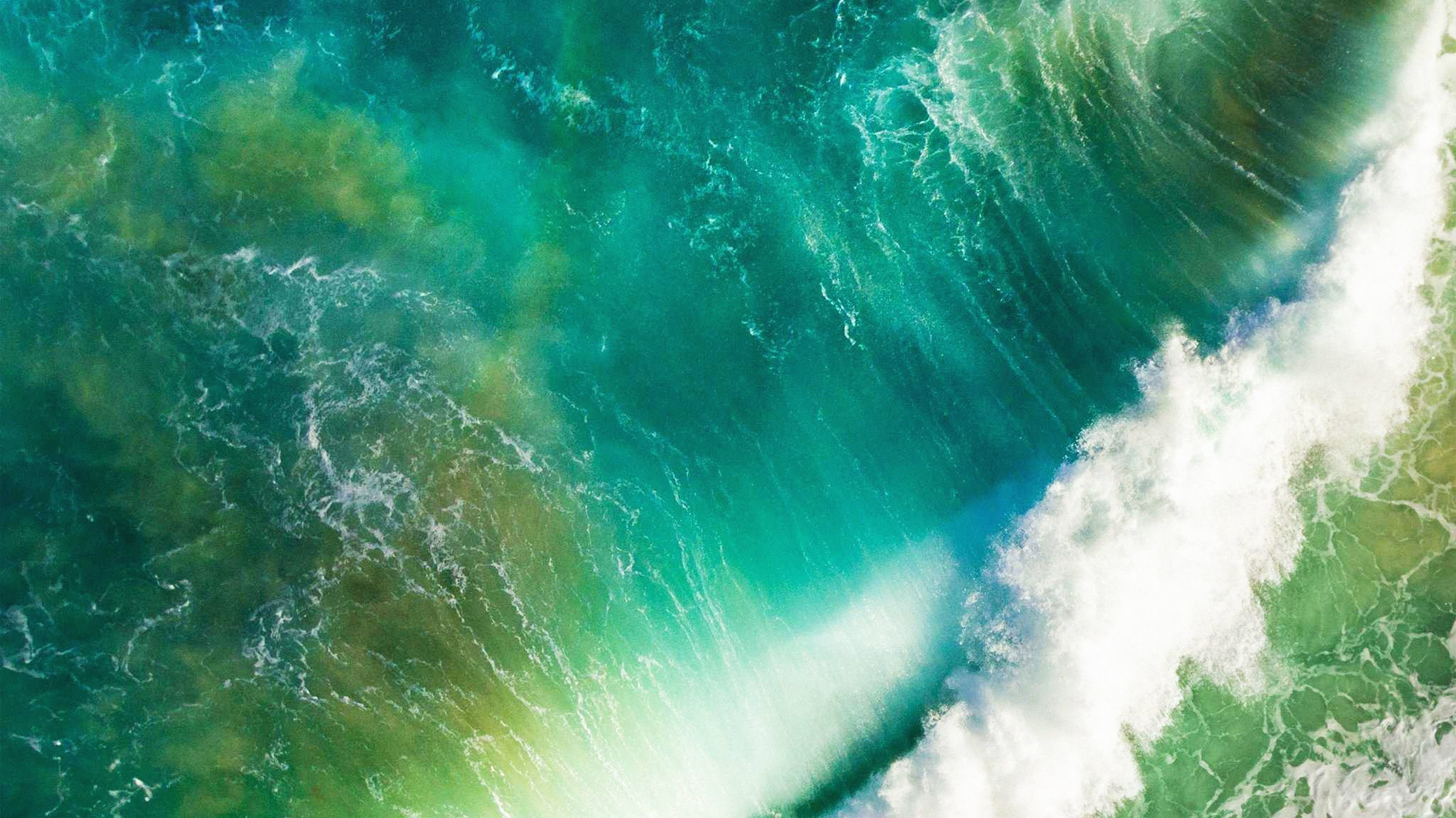 Desktop Wallpaper Aerial View, Sea Waves, Foam, Hd Image, Picture ...