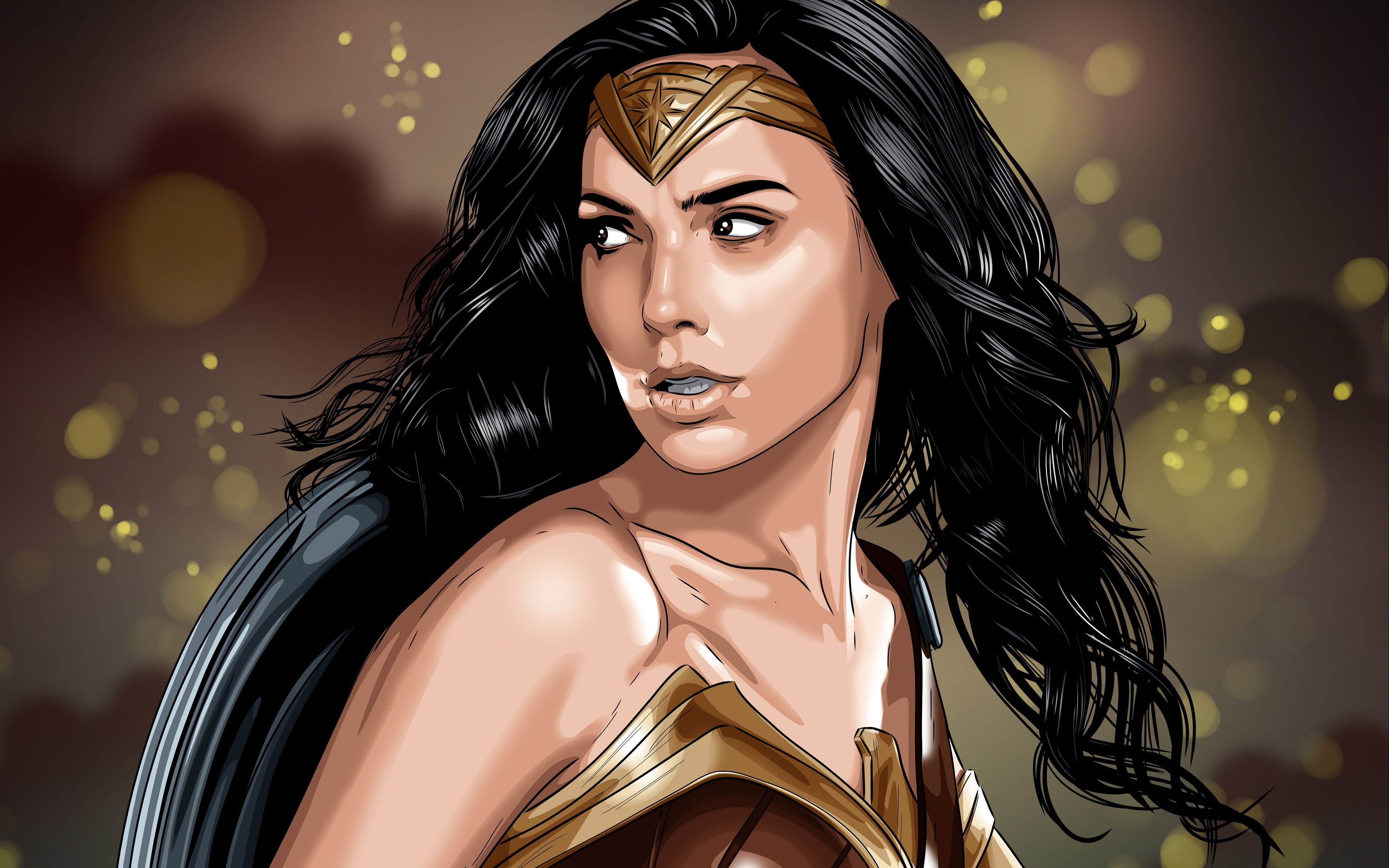 Download 3840x2400 Wallpaper Wonder Woman Superhero Justice League