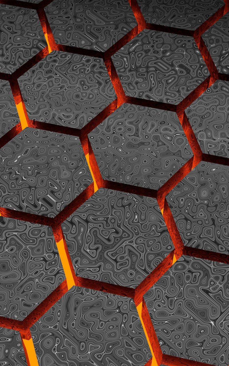 Desktop Wallpaper Pattern Abstract Glowing Hexagons 4k Hd Image