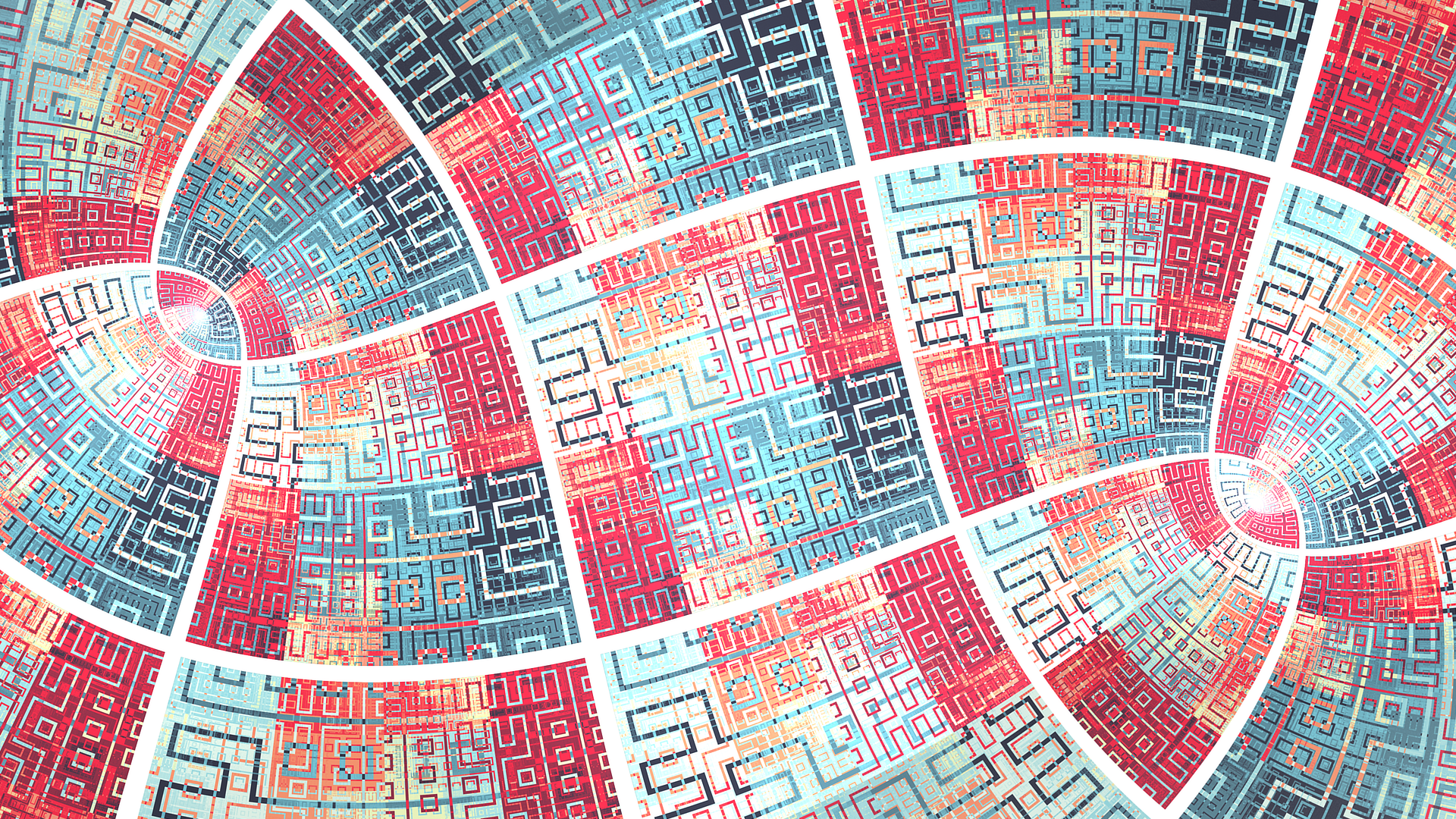 Wallpaper Fractal, squares, pattern