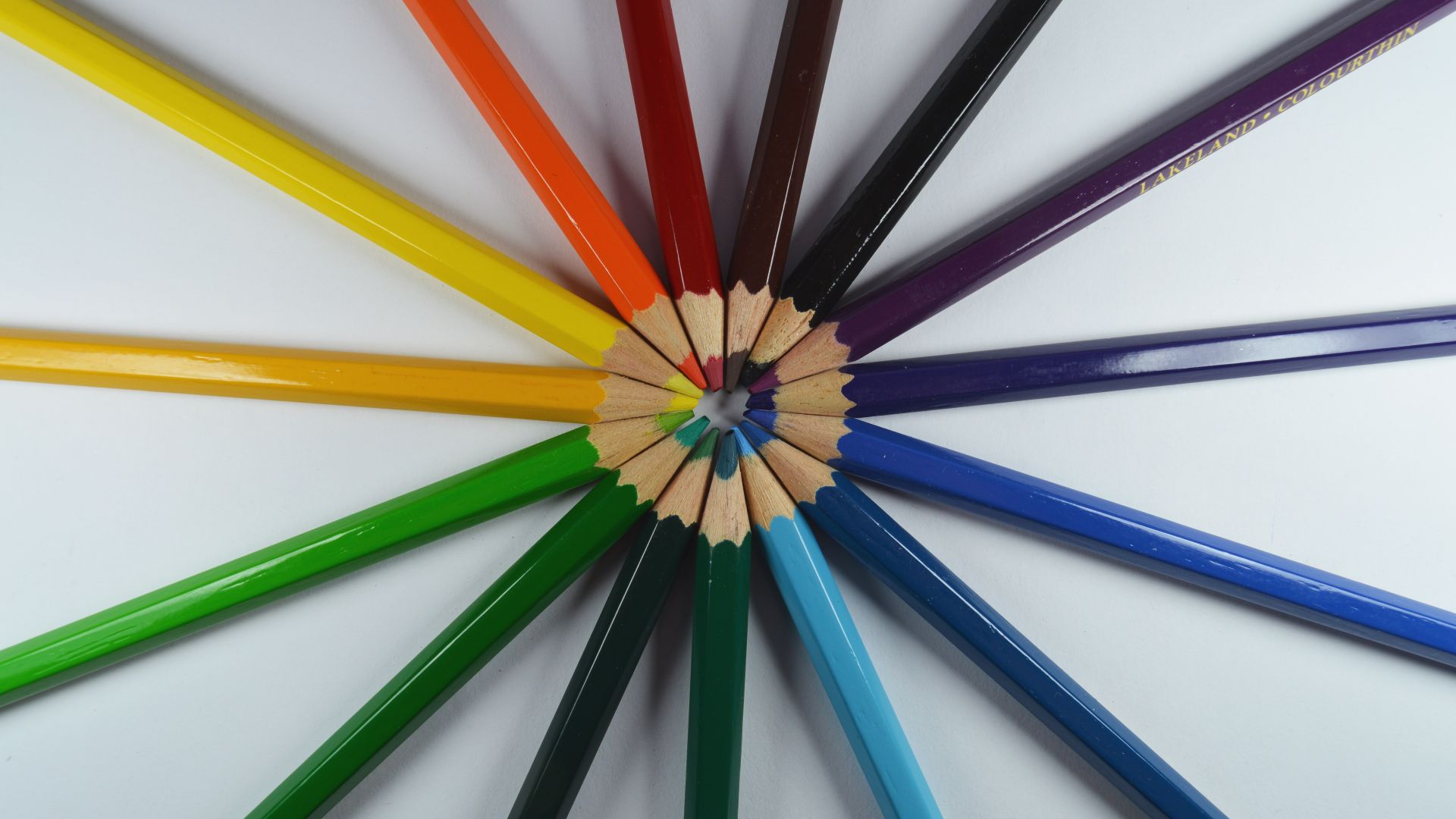 Wallpaper pencils, colorful, sharpened 