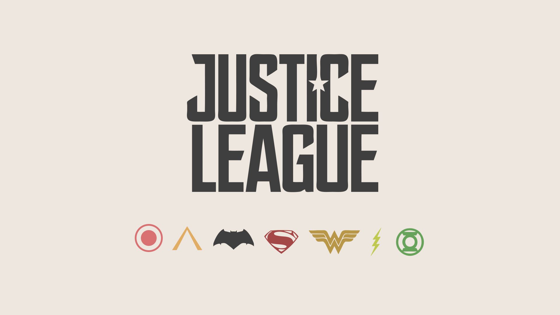 Wallpaper Justice League, typography, logo, minimal