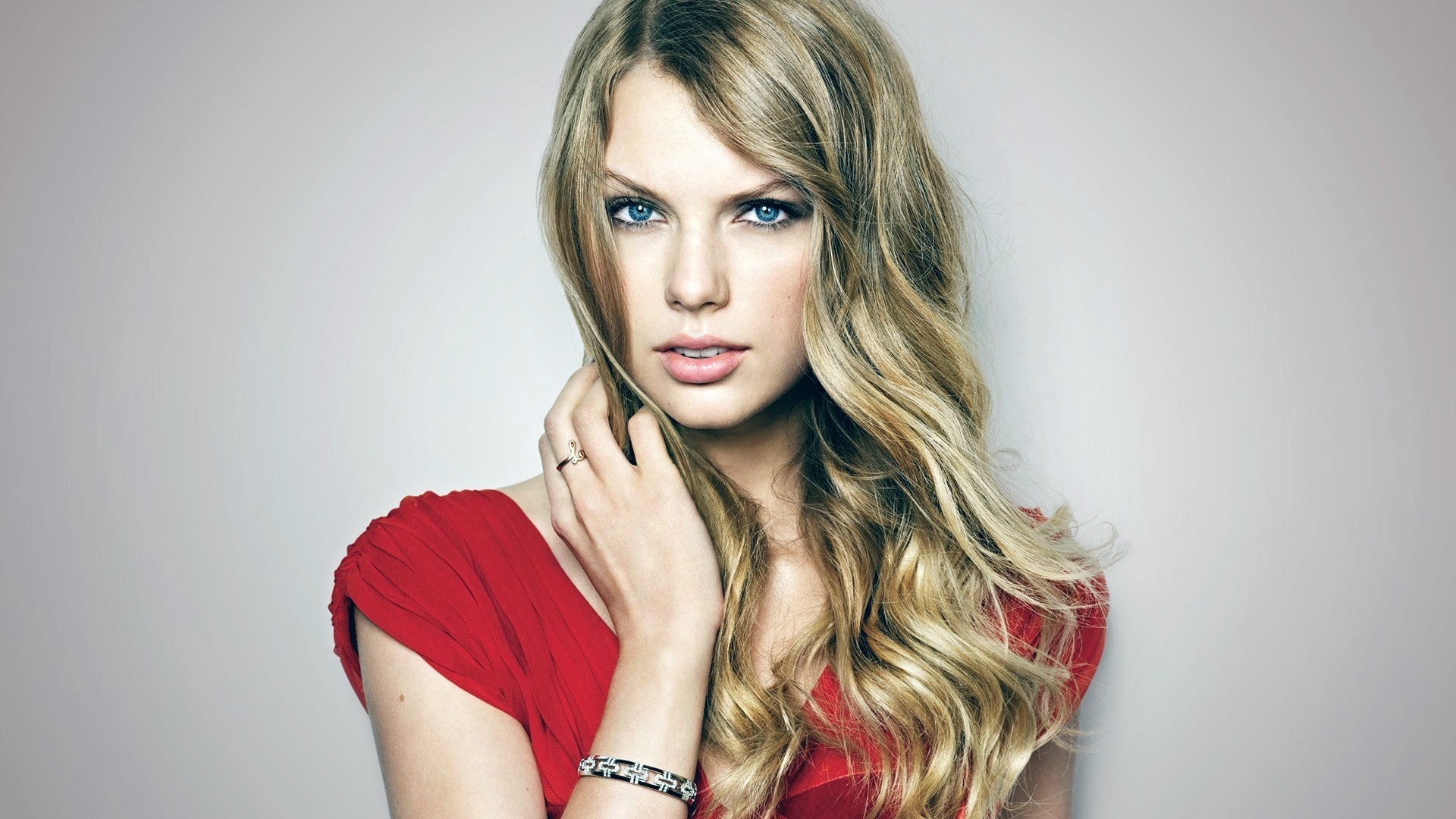 Wallpaper Blue eyes, long hair, Taylor Swift, blonde, woman