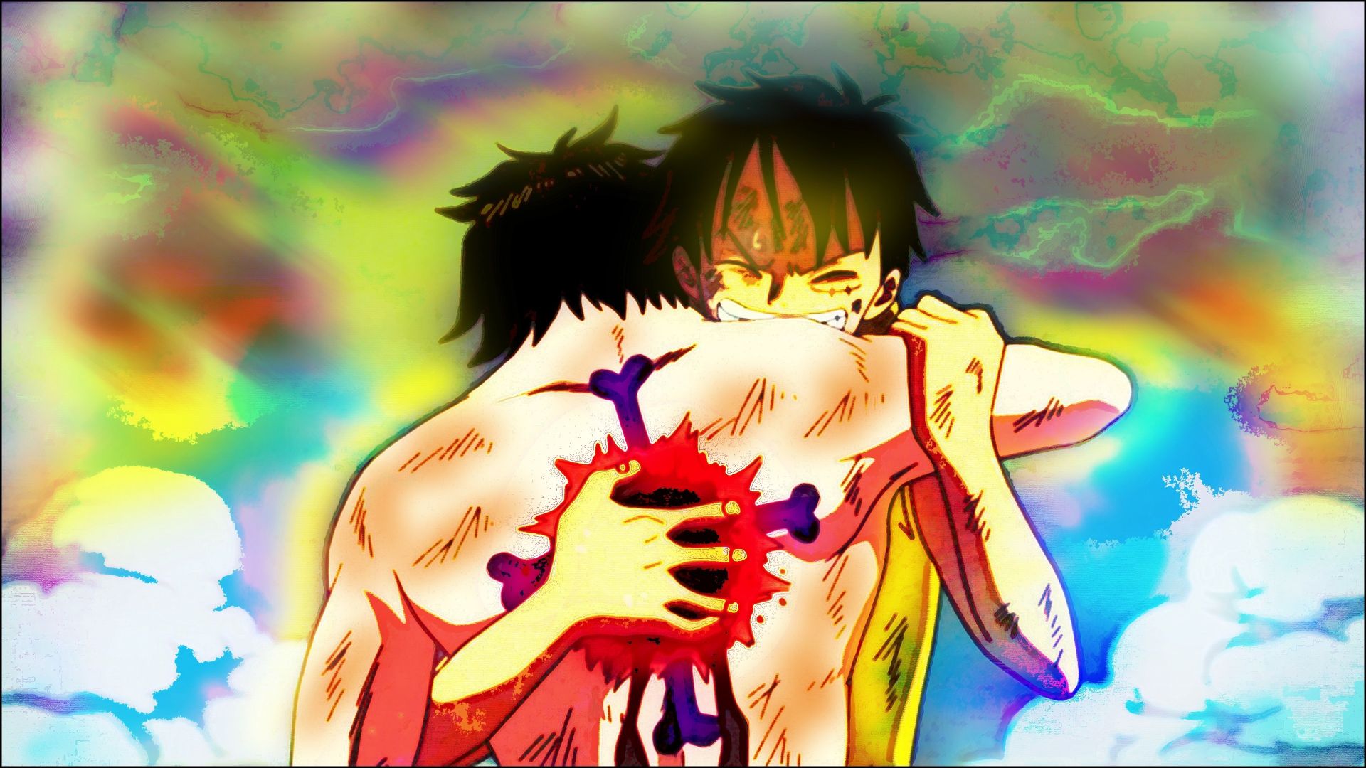 Desktop Wallpaper Ace, Luffy, One Piece, Anime, Brothers, 4k, Hd Image,  Picture, Background, 01665e