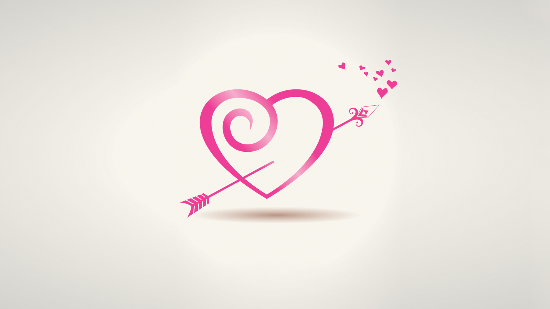 Wallpaper Heart, arrow, minimal, love