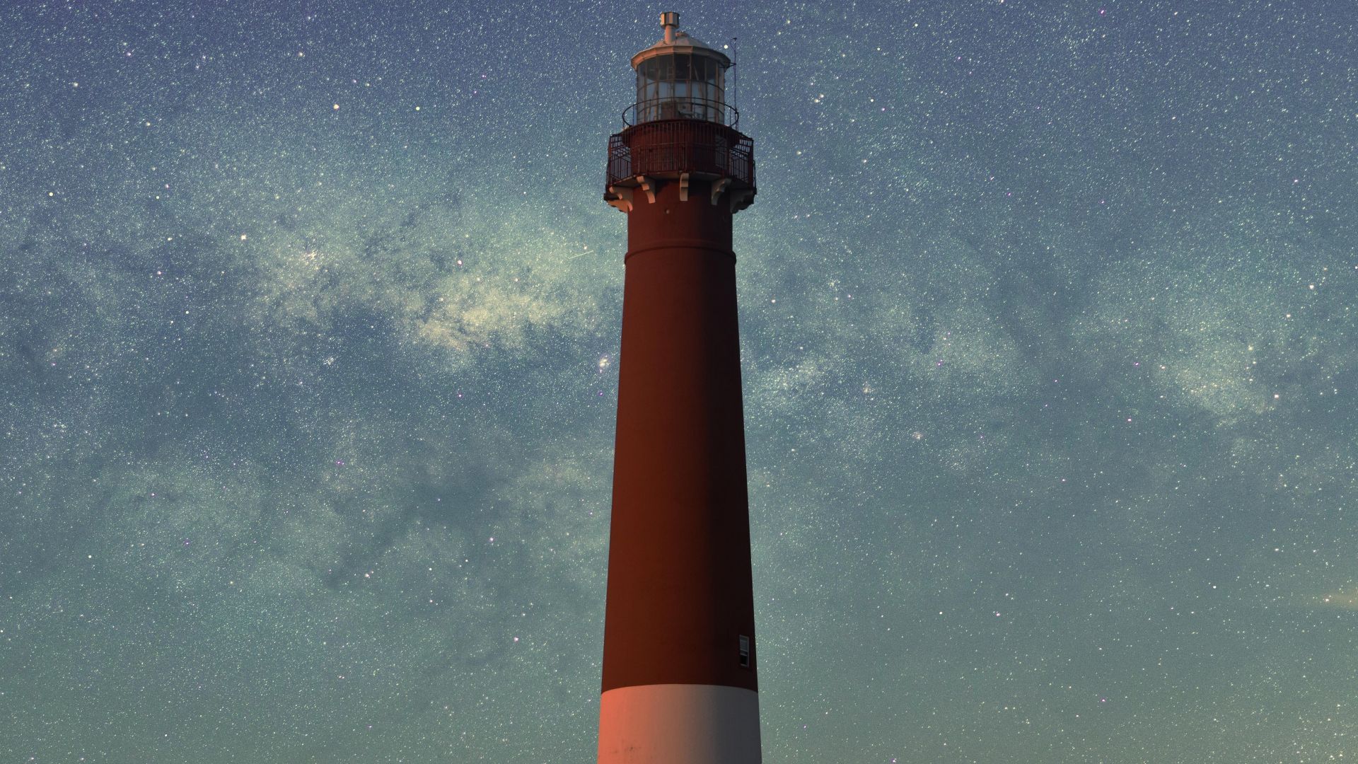 Wallpaper Night, stars, lighthouse