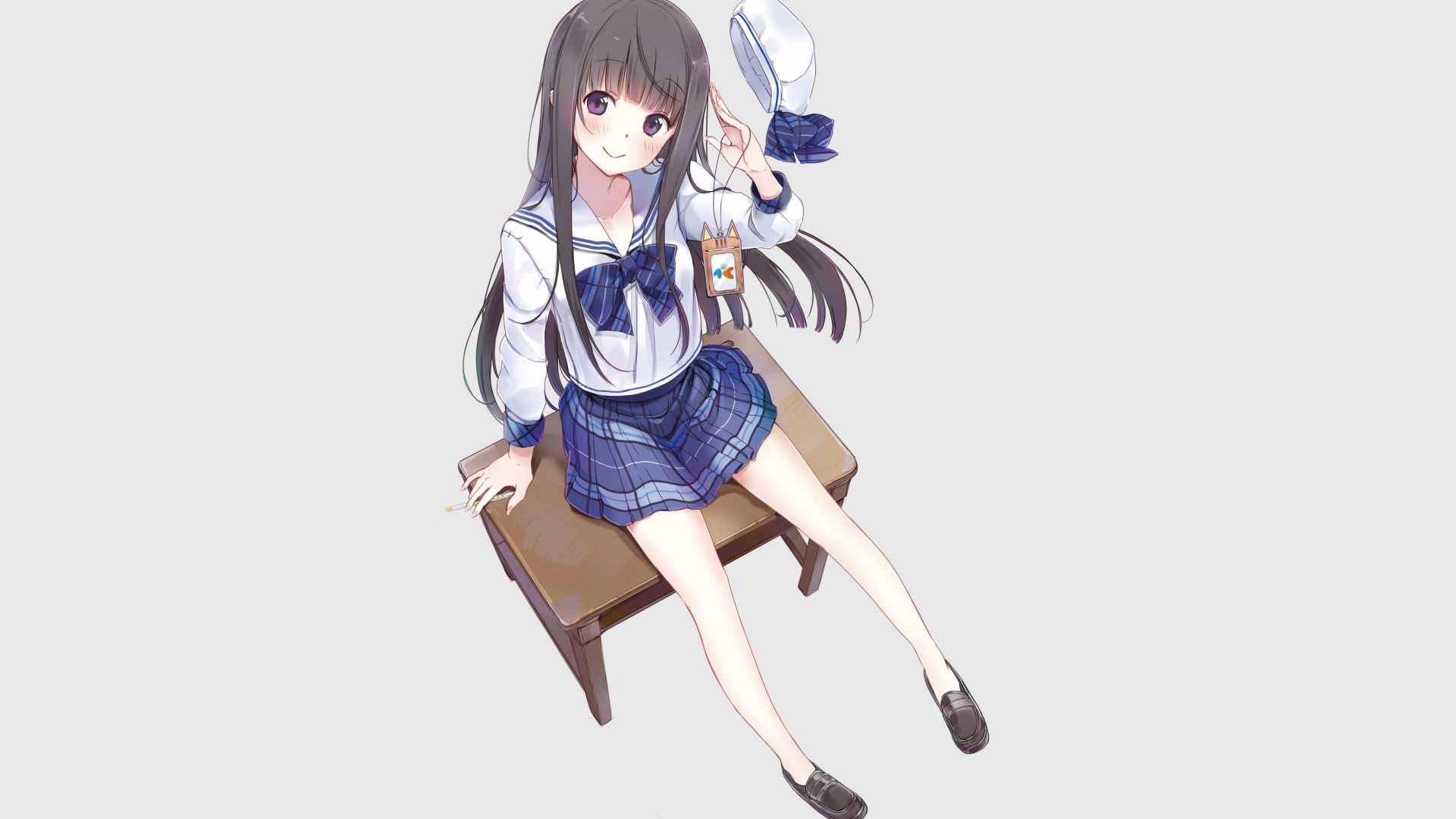 Wallpaper Cute, scout girl, anime, long hair, original